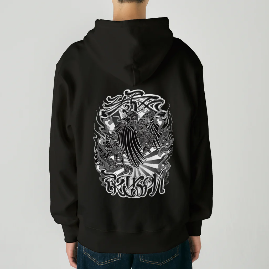 Y's Ink Works Official Shop at suzuriのCROW Heavyweight Zip Hoodie