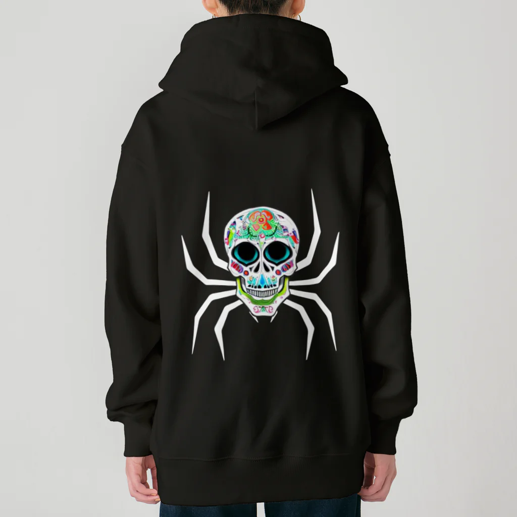 KNTMのSPIDER SKULL ヘビーウェイトジップパーカー