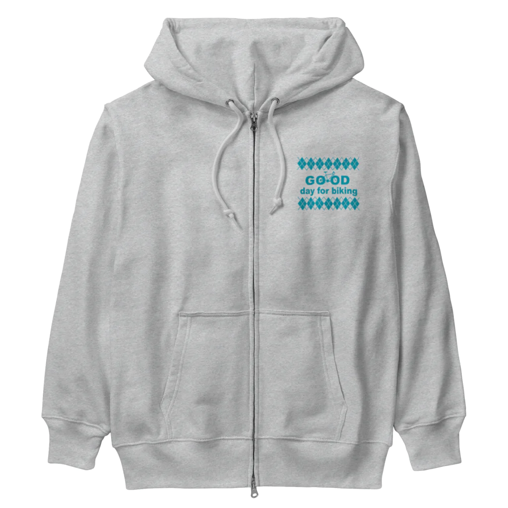 キッズモード某のチャリロゴアーガイル(mint) Heavyweight Zip Hoodie