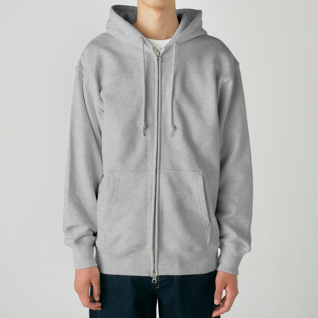 Too fool campers Shop!のキャンプは楽しむもの01(黒文字) Heavyweight Zip Hoodie