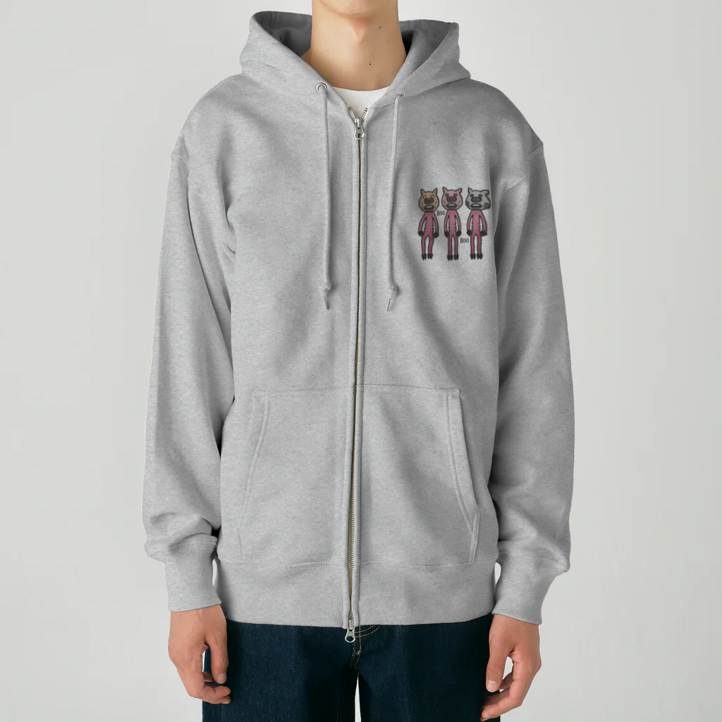 mabterroの貧豚層 Heavyweight Zip Hoodie