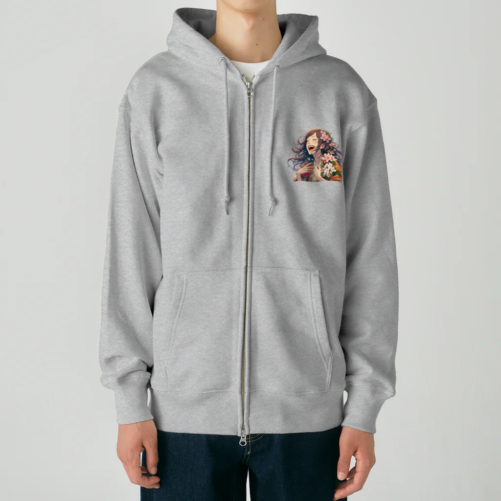 NinjaSamurai shopのNinjaSamurai cuteシリーズ　～smile in spring～ Heavyweight Zip Hoodie