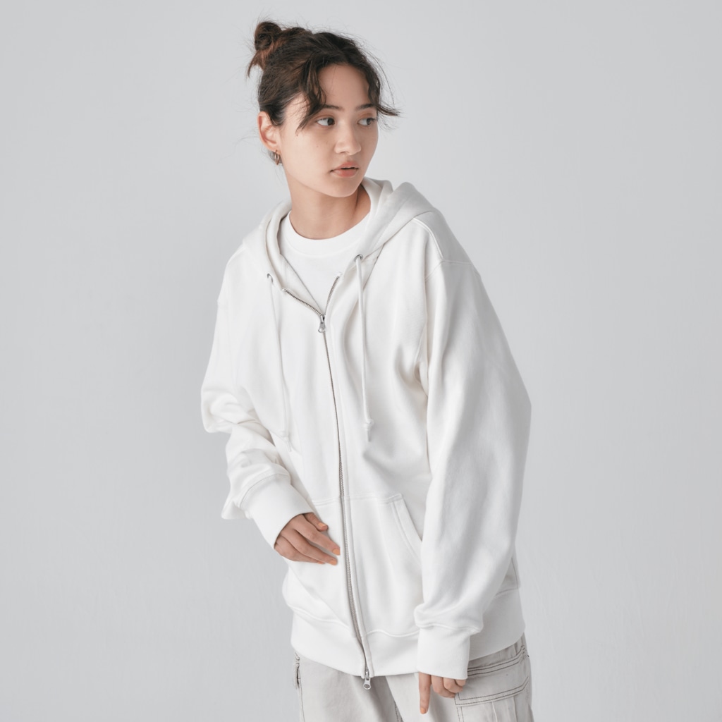 Too fool campers Shop!のキャンプは楽しむもの01(黒文字) Heavyweight Zip Hoodie