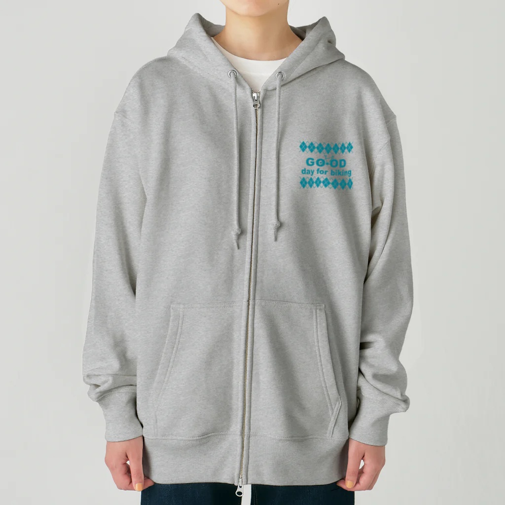 キッズモード某のチャリロゴアーガイル(mint) Heavyweight Zip Hoodie