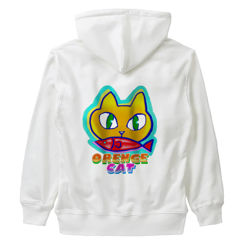 ✨🌈✨ユラクラカン🇯🇵 ✨🌈✨の🍊🐈 オレンジキャット🍊🐈　ライト Heavyweight Zip Hoodie