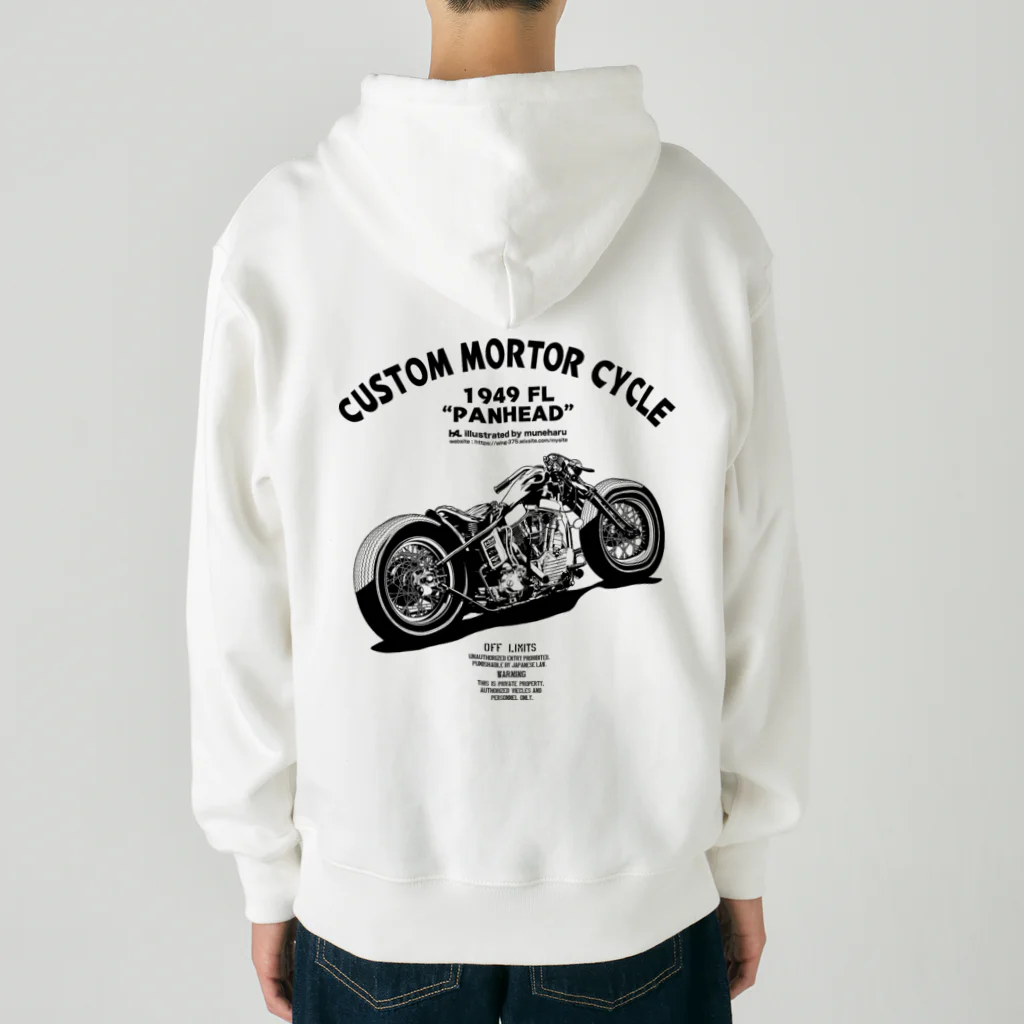 illustrator_HaLのCUSTOM MORTOR CYCLE Heavyweight Zip Hoodie