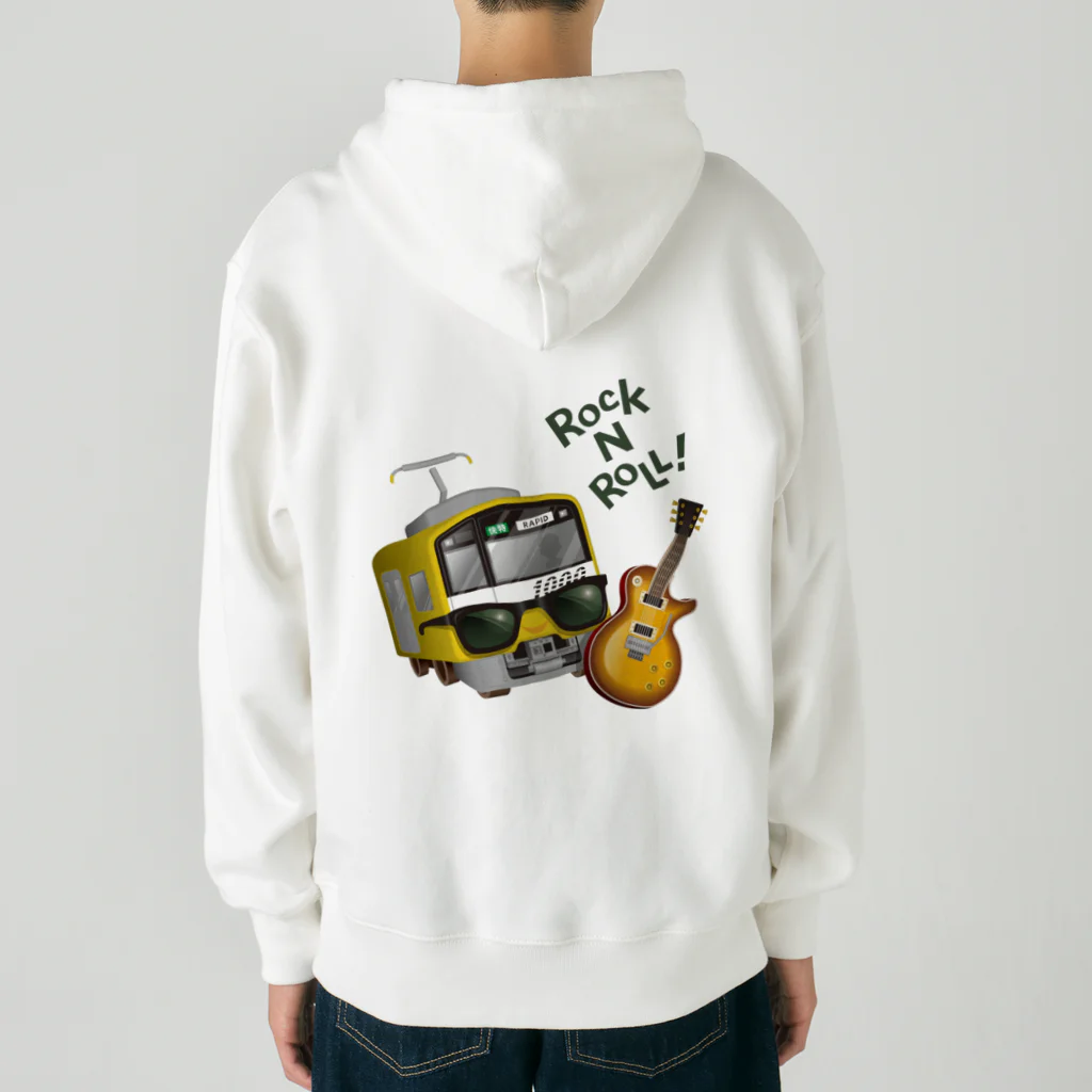 Train Kids! SOUVENIR SHOPの黄色い電車 「 音楽大好き ! 」 Heavyweight Zip Hoodie