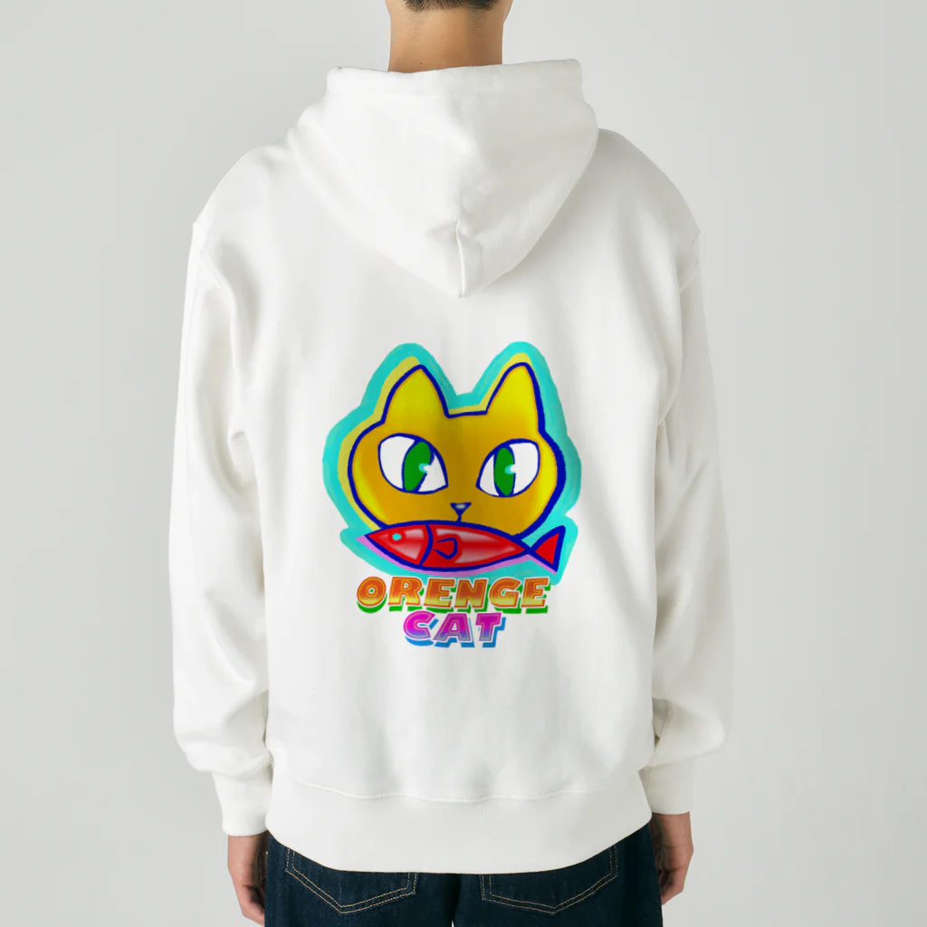 ✨🌈✨ユラクラカン🇯🇵 ✨🌈✨の🍊🐈 オレンジキャット🍊🐈　ライト Heavyweight Zip Hoodie