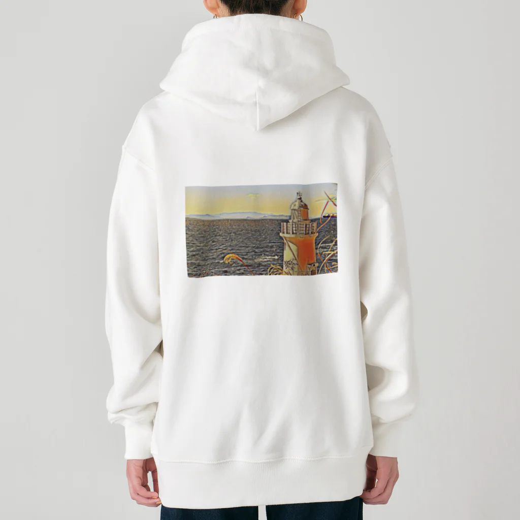 jun-hoshiの海を見守る灯台 Heavyweight Zip Hoodie