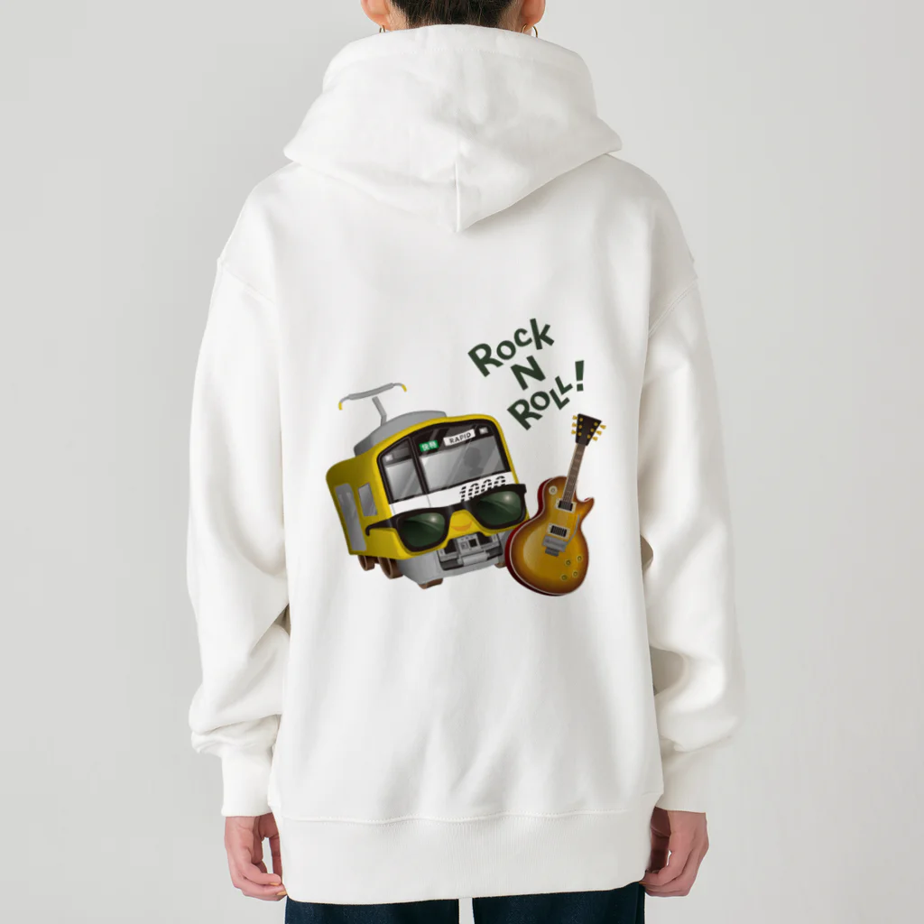 Train Kids! SOUVENIR SHOPの黄色い電車 「 音楽大好き ! 」 Heavyweight Zip Hoodie