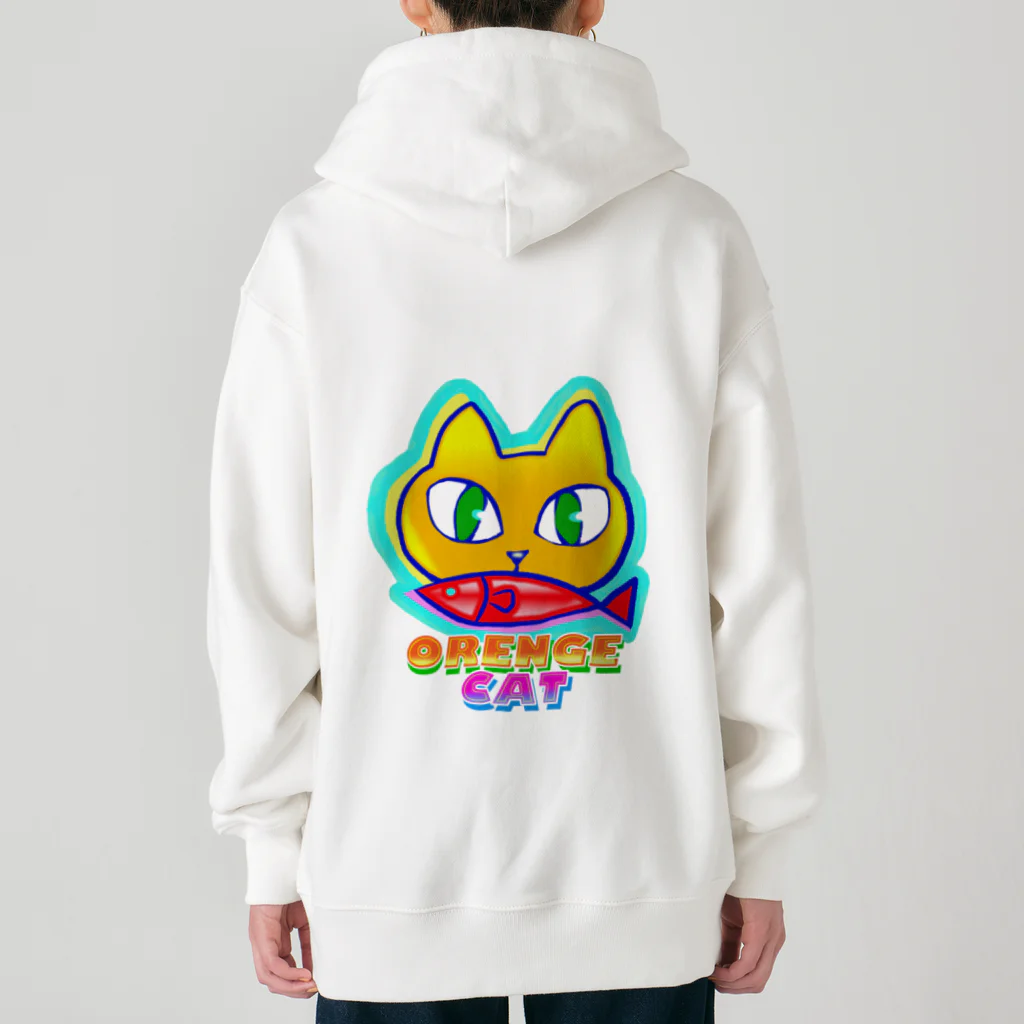 ✨🌈✨ユラクラカン🇯🇵 ✨🌈✨の🍊🐈 オレンジキャット🍊🐈　ライト Heavyweight Zip Hoodie