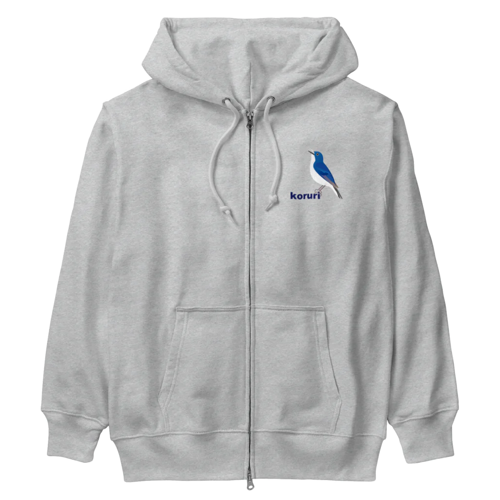 エダマメトイチ雑貨店のI love blue birds 7 コルリ Heavyweight Zip Hoodie