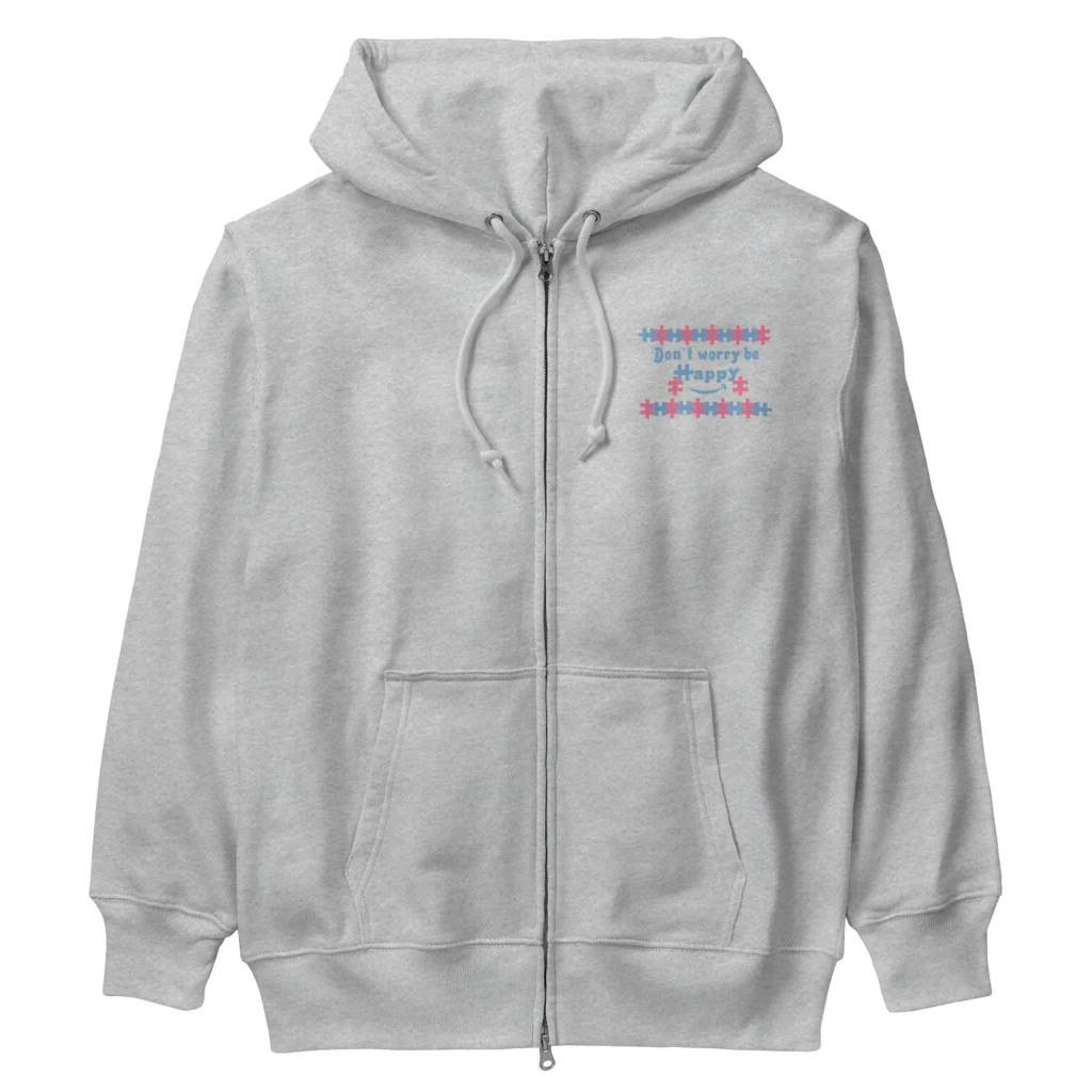 キッズモード某のジグソースマイル(春comeVr) Heavyweight Zip Hoodie