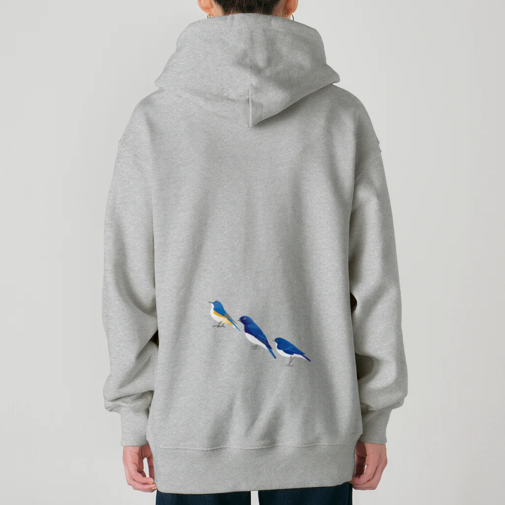 エダマメトイチ雑貨店のI love blue birds 7 コルリ Heavyweight Zip Hoodie