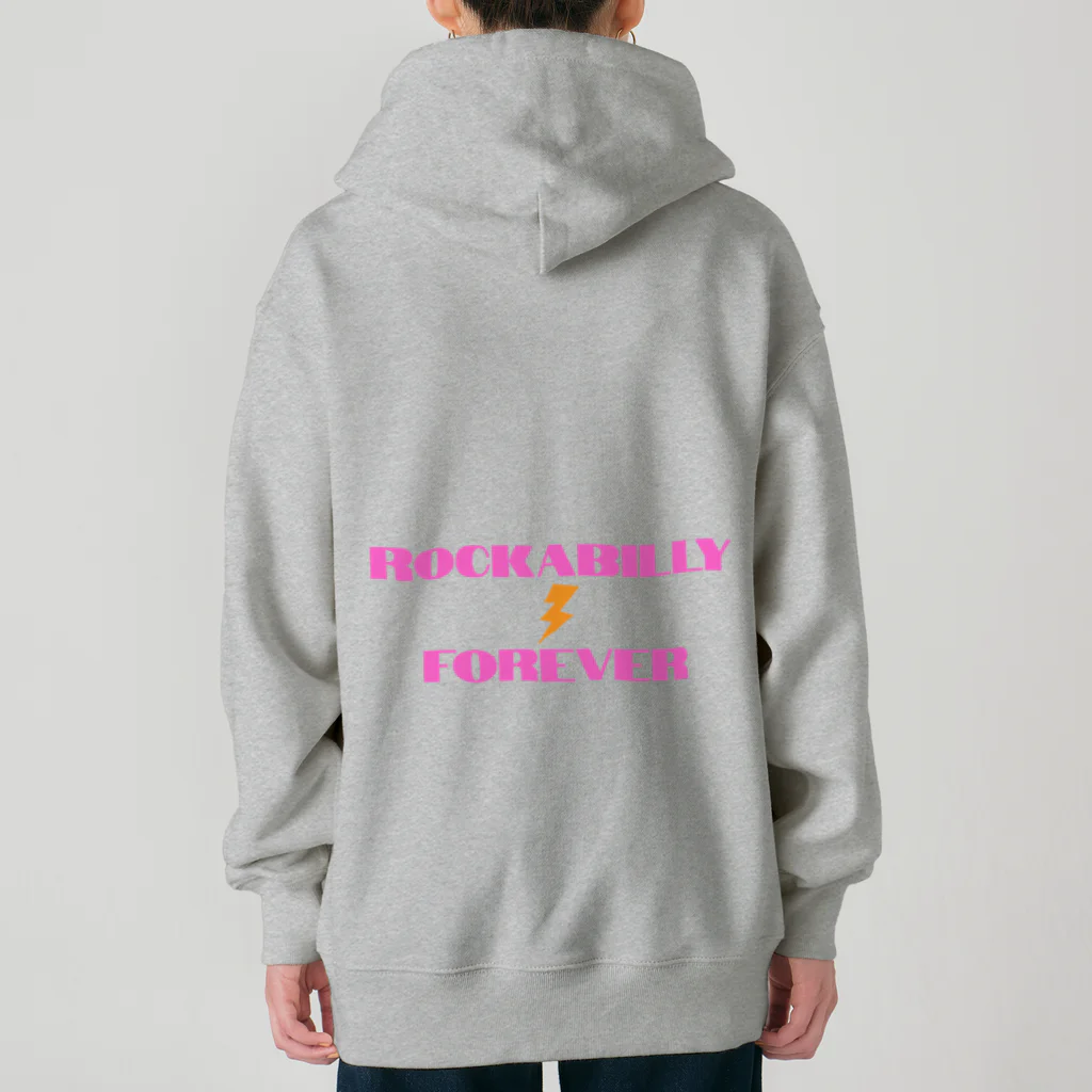 ロカビリーちゃんのROCKABILLY FOREVER前後（シンプルP） Heavyweight Zip Hoodie