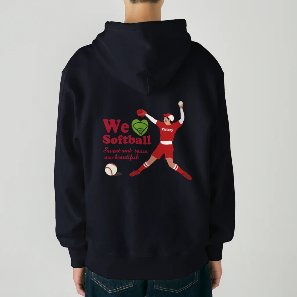 キッズモード某のwe love Softball Victory Heavyweight Zip Hoodie