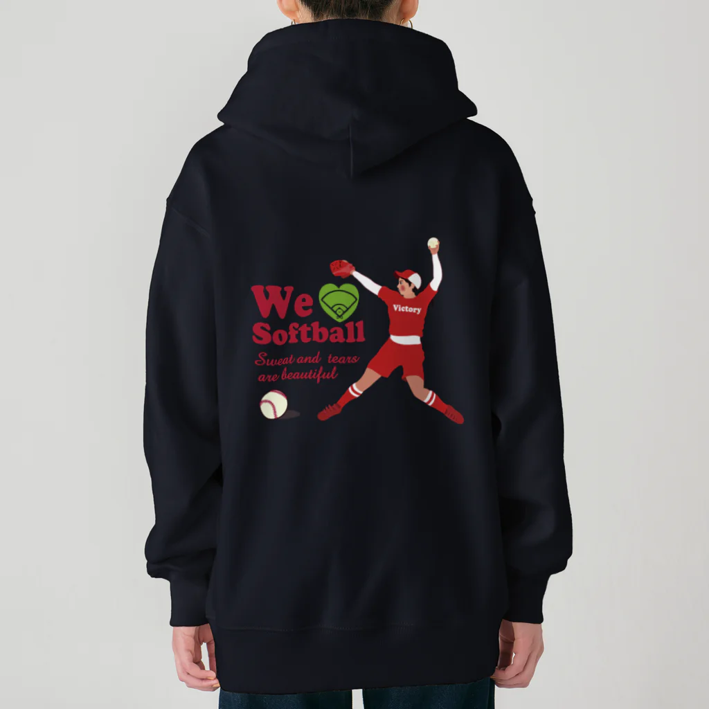 キッズモード某のwe love Softball Victory Heavyweight Zip Hoodie