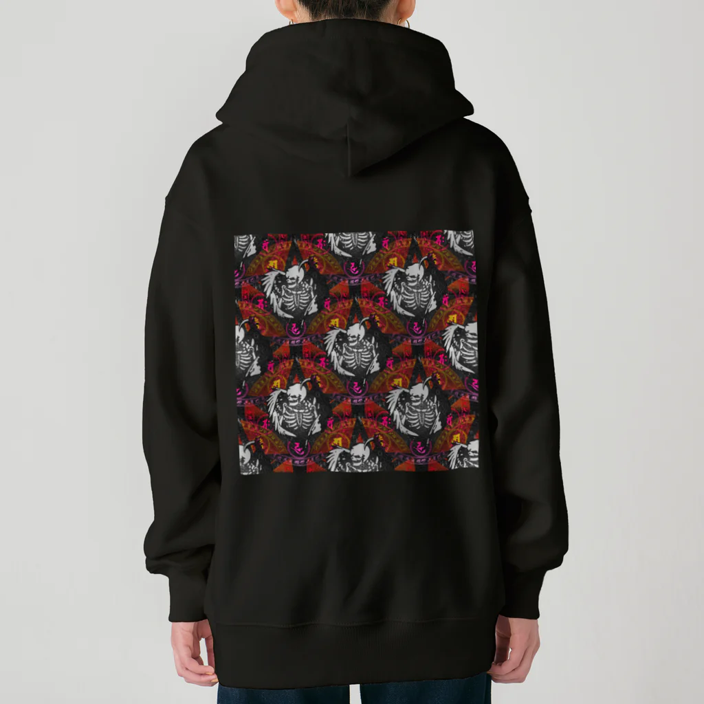 Ａ’ｚｗｏｒｋＳのFallen Angel of SKULL SEAMLESS PATTERN Heavyweight Zip Hoodie