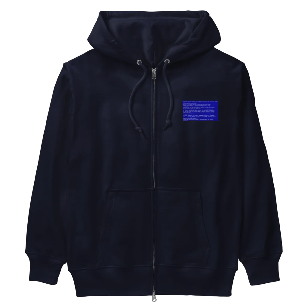 Ａ’ｚｗｏｒｋＳの一番コワいヤツ　ブルースクリーン Heavyweight Zip Hoodie