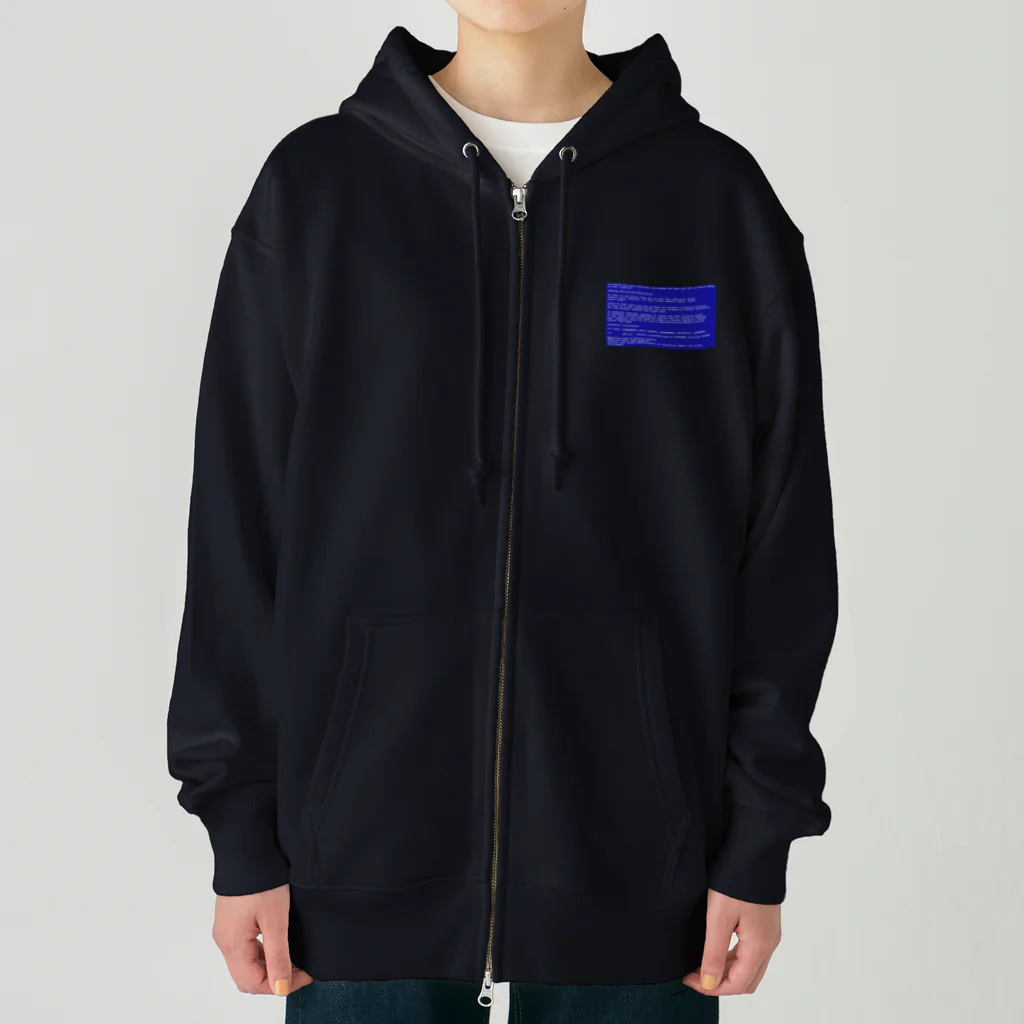 Ａ’ｚｗｏｒｋＳの一番コワいヤツ　ブルースクリーン Heavyweight Zip Hoodie