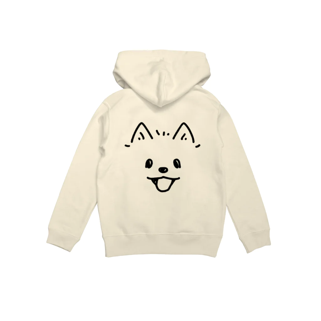 キッズサイズ　わんぱくぽめる堂のキッズサイズ　バックプリント　POMEぶ EX 近すぎるポメラニアン01 Hoodie:back