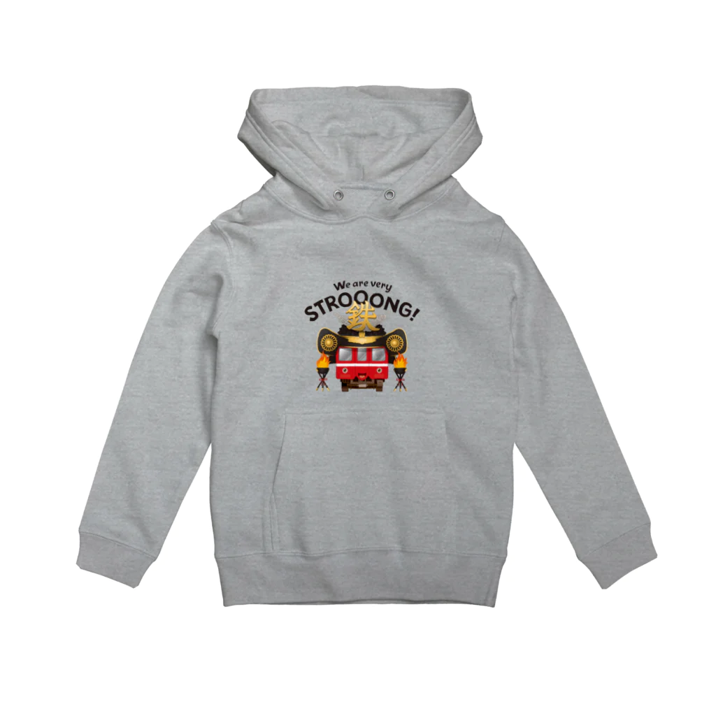 Train Kids! SOUVENIR SHOPの赤い電車 「 武士 ( もののふ ) 」 Hoodie