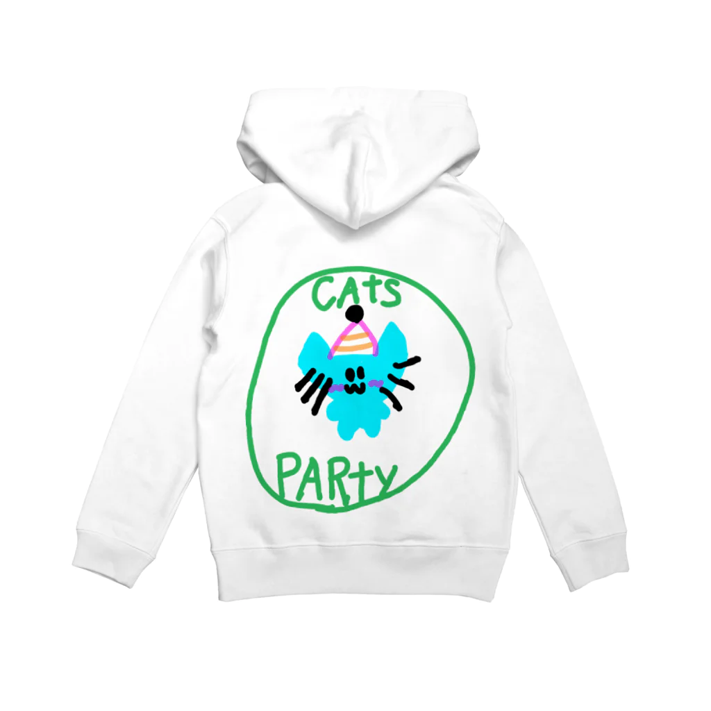 あっぷるぱいしょっぷのCats Party Hoodie:back