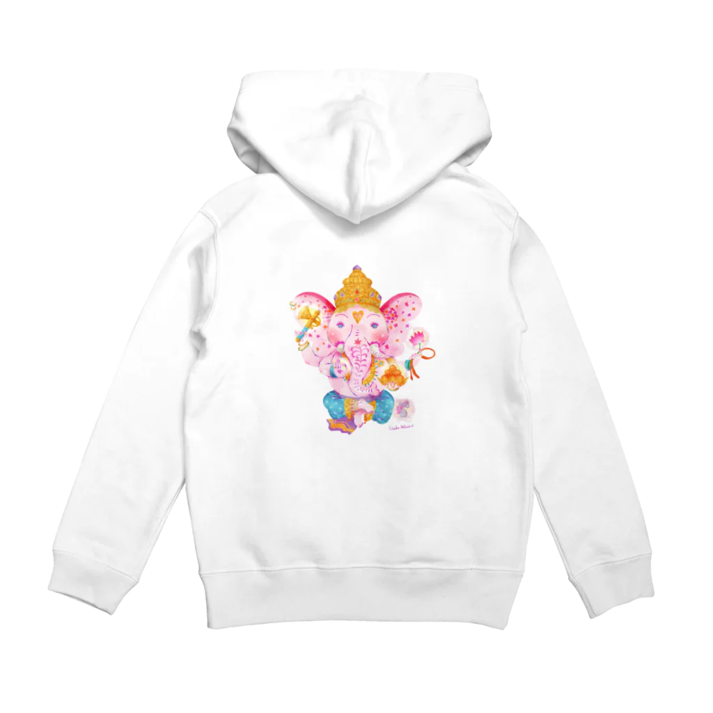 ミウラエツコのHAPPY PINK GANESH Hoodie:back