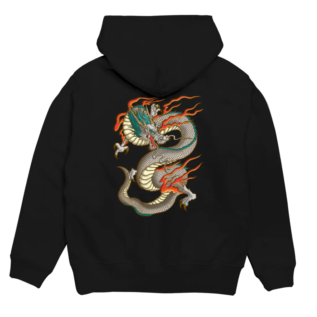 Siderunの館 B2の【バックプリント】白龍 Hoodie:back