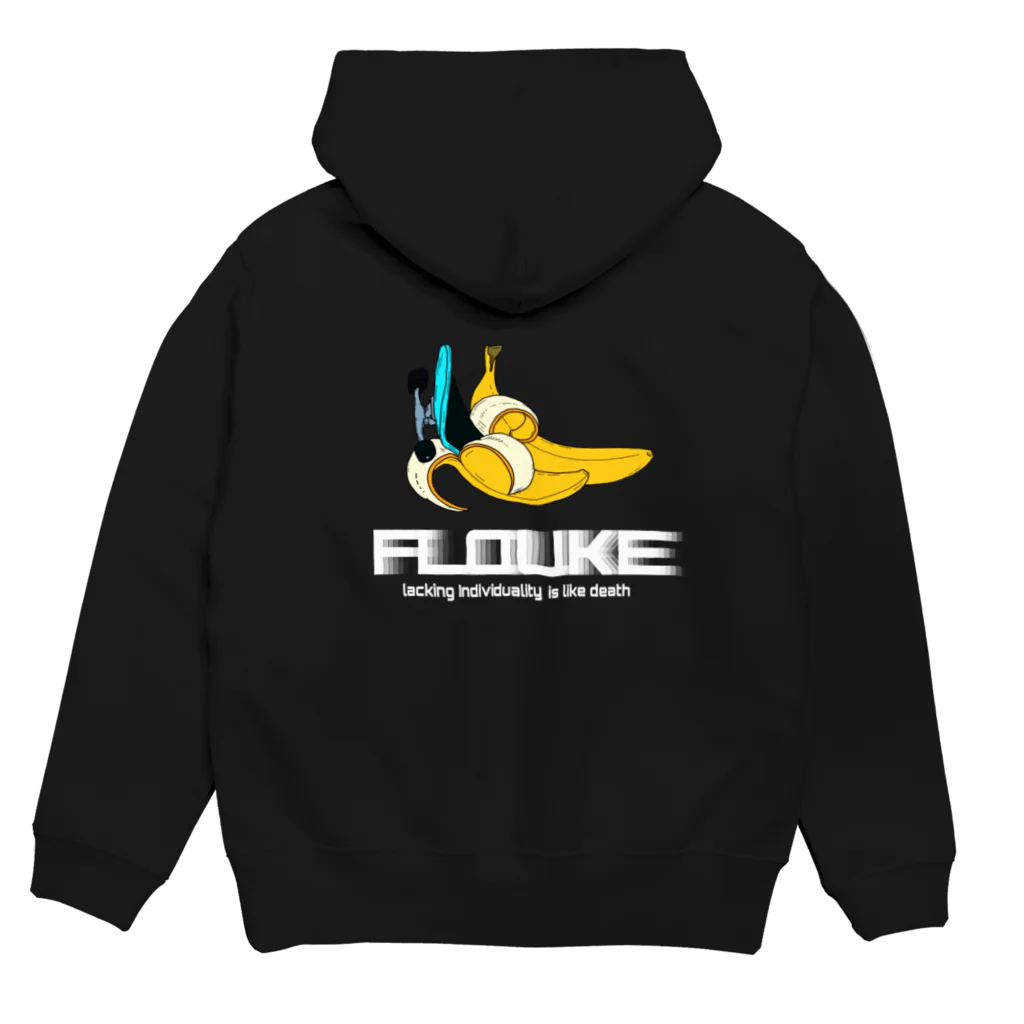 FLOUKE STOREのバナナロゴ パーカーの裏面