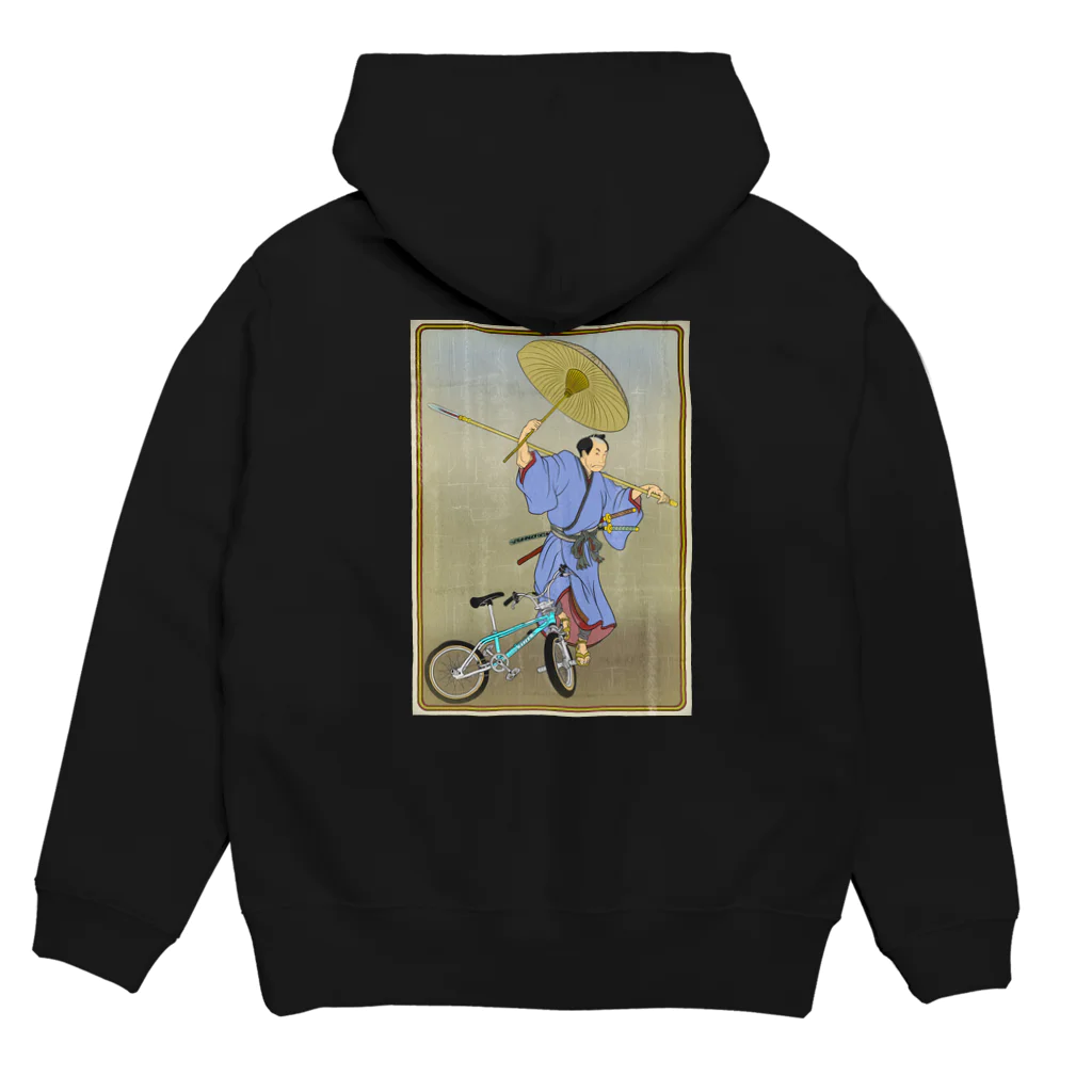 nidan-illustrationの"bmx samurai" #2 Hoodie:back