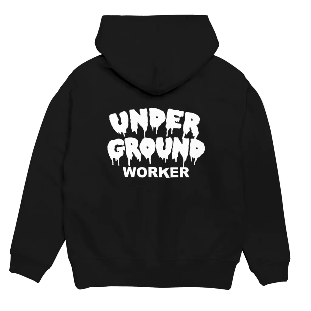 地下労働者GOODSストアのunderground workerパーカー Hoodie:back