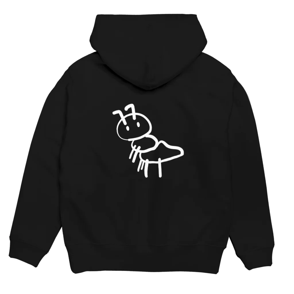 ーー◀のアシナガバチ Hoodie:back