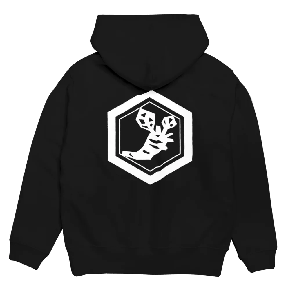 WASABI CHANNELのホワイトロゴ Hoodie:back