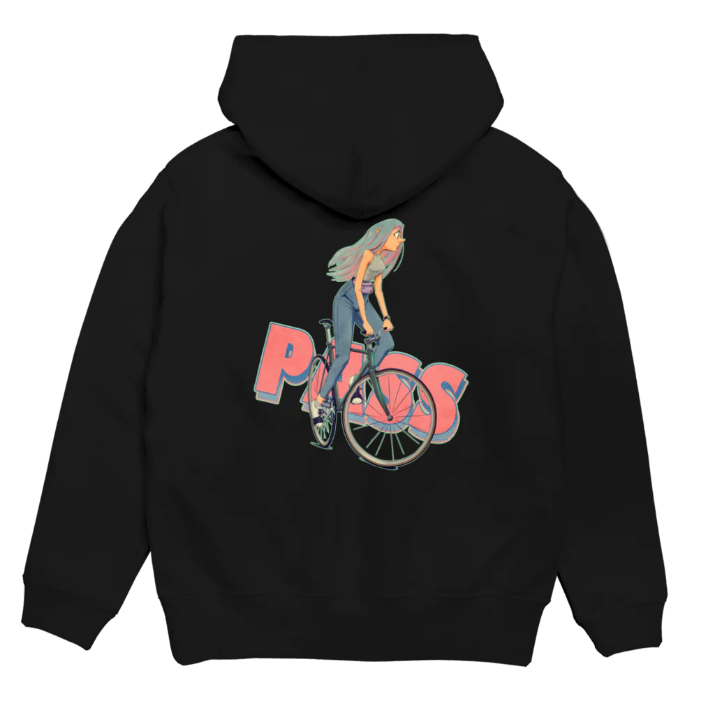 nidan-illustrationの"PASS" Hoodie:back