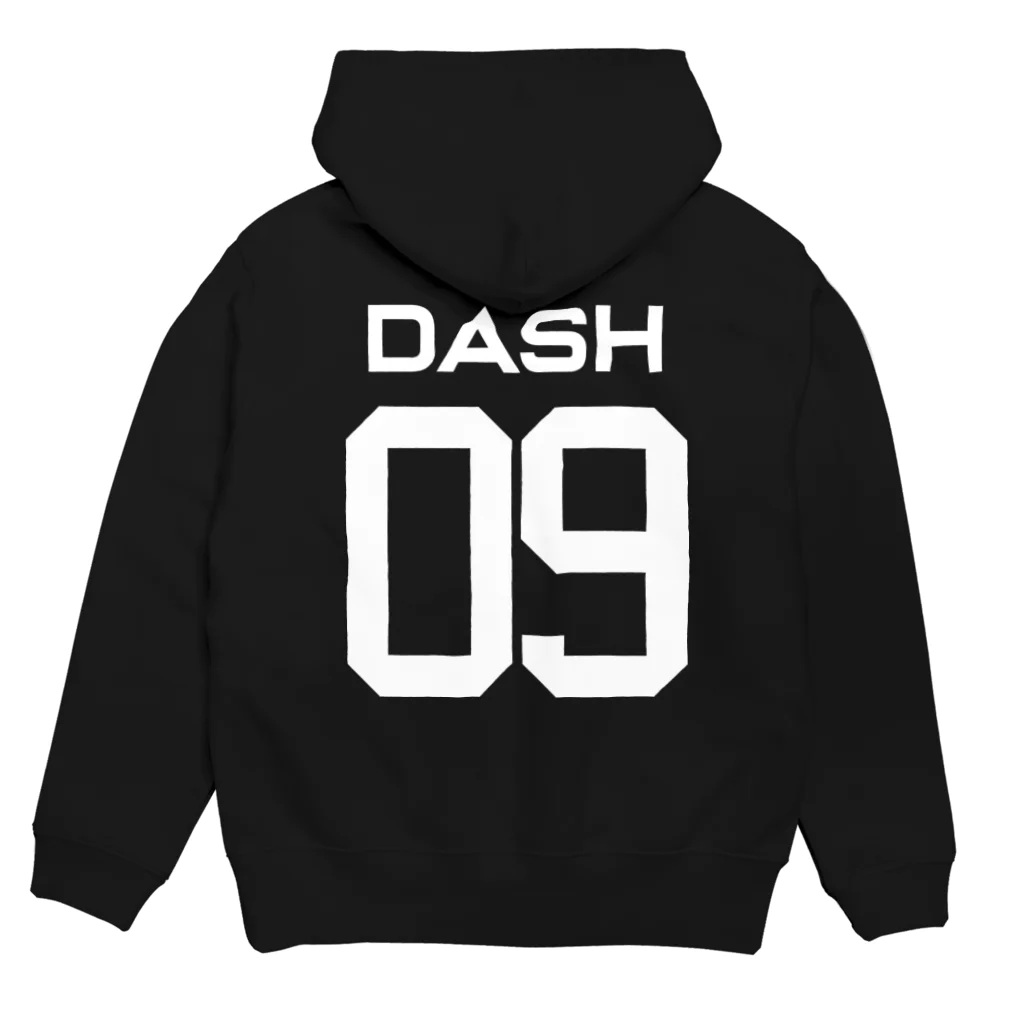 EGL online shopのDASH-09 白ロゴ パーカーの裏面