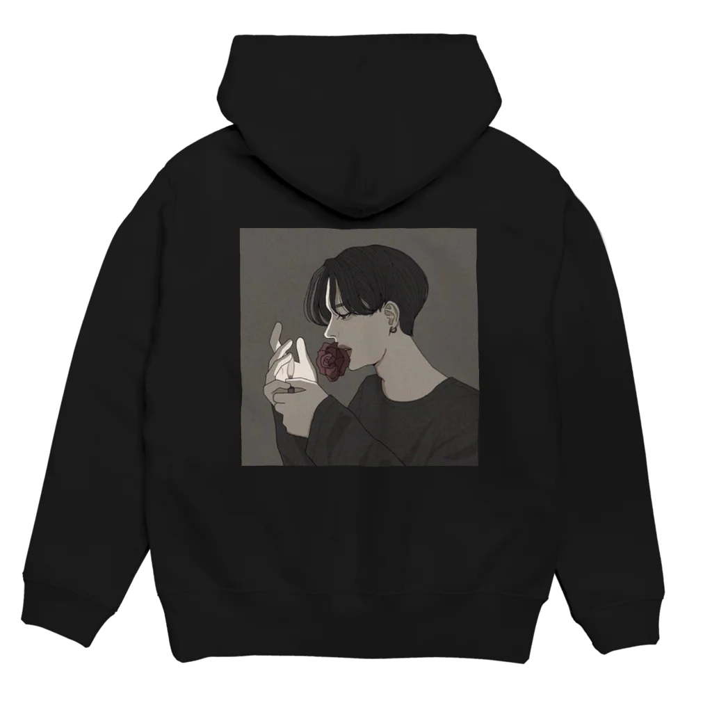 少年MJのタバコ吸う男 Hoodie:back