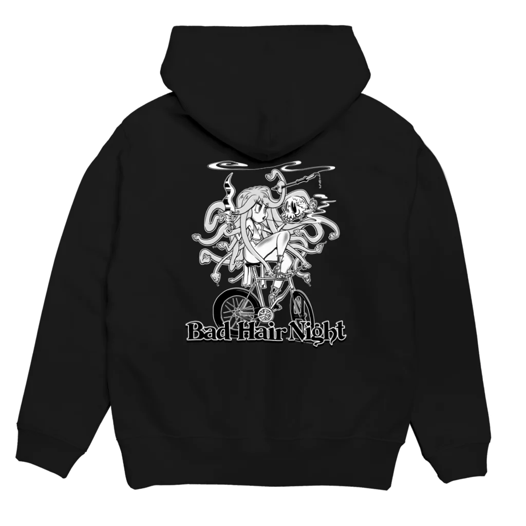 nidan-illustrationの“Bad Hair Night” Hoodie:back