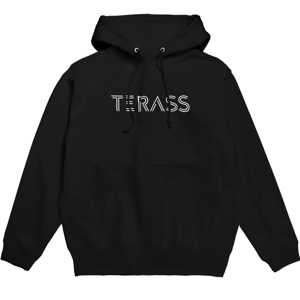 TERASS Storeのラインロゴ/White Hoodie