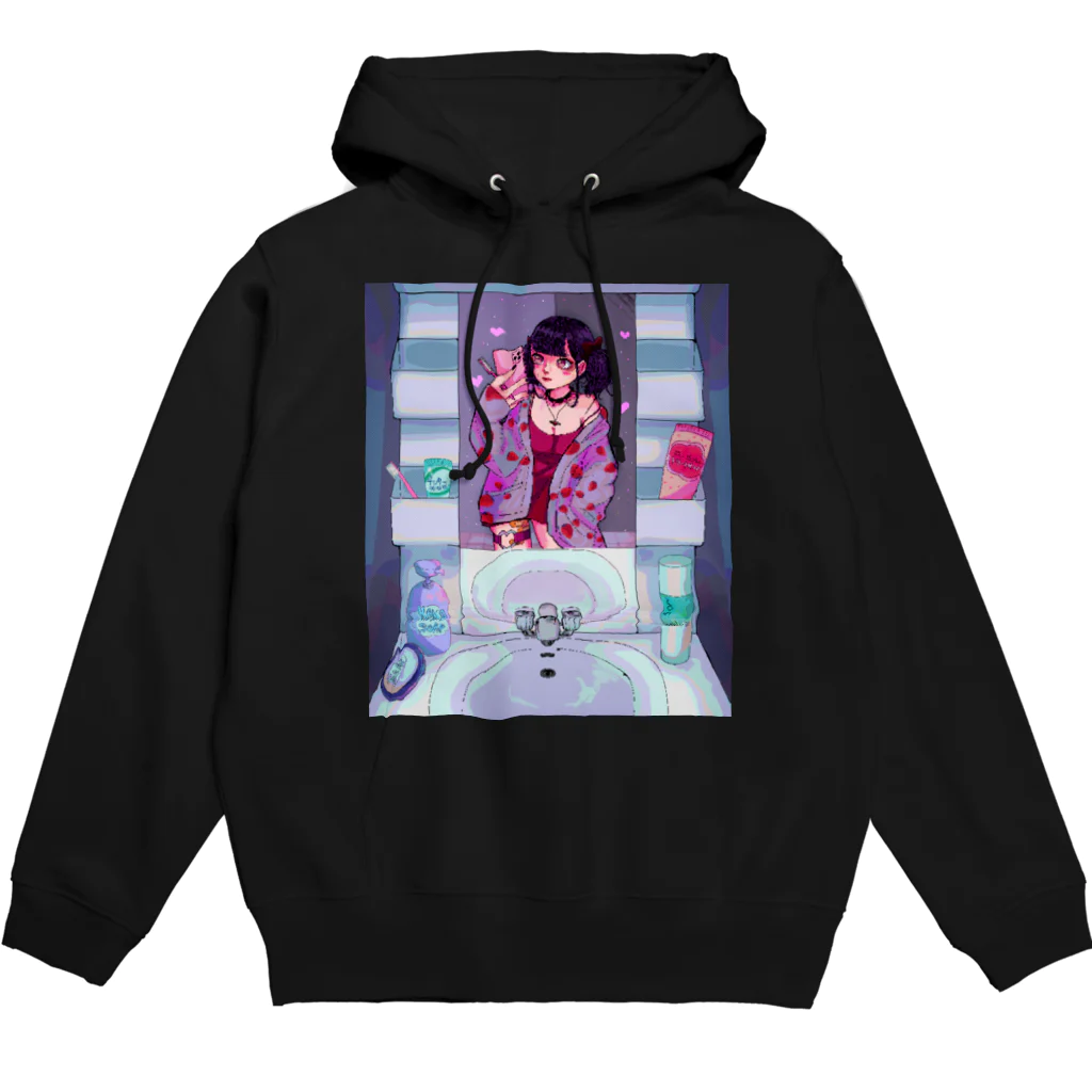 ミンチ肉shopの洗面所で自撮り Hoodie