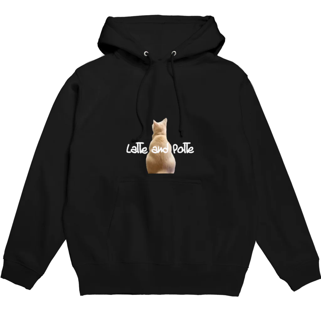 Le Chat Mignonne ル・シャ・ミニョンヌの【パーカー】ポテ子の後ろ姿が可愛いプリントと白文字【フーディーン】 Hoodie