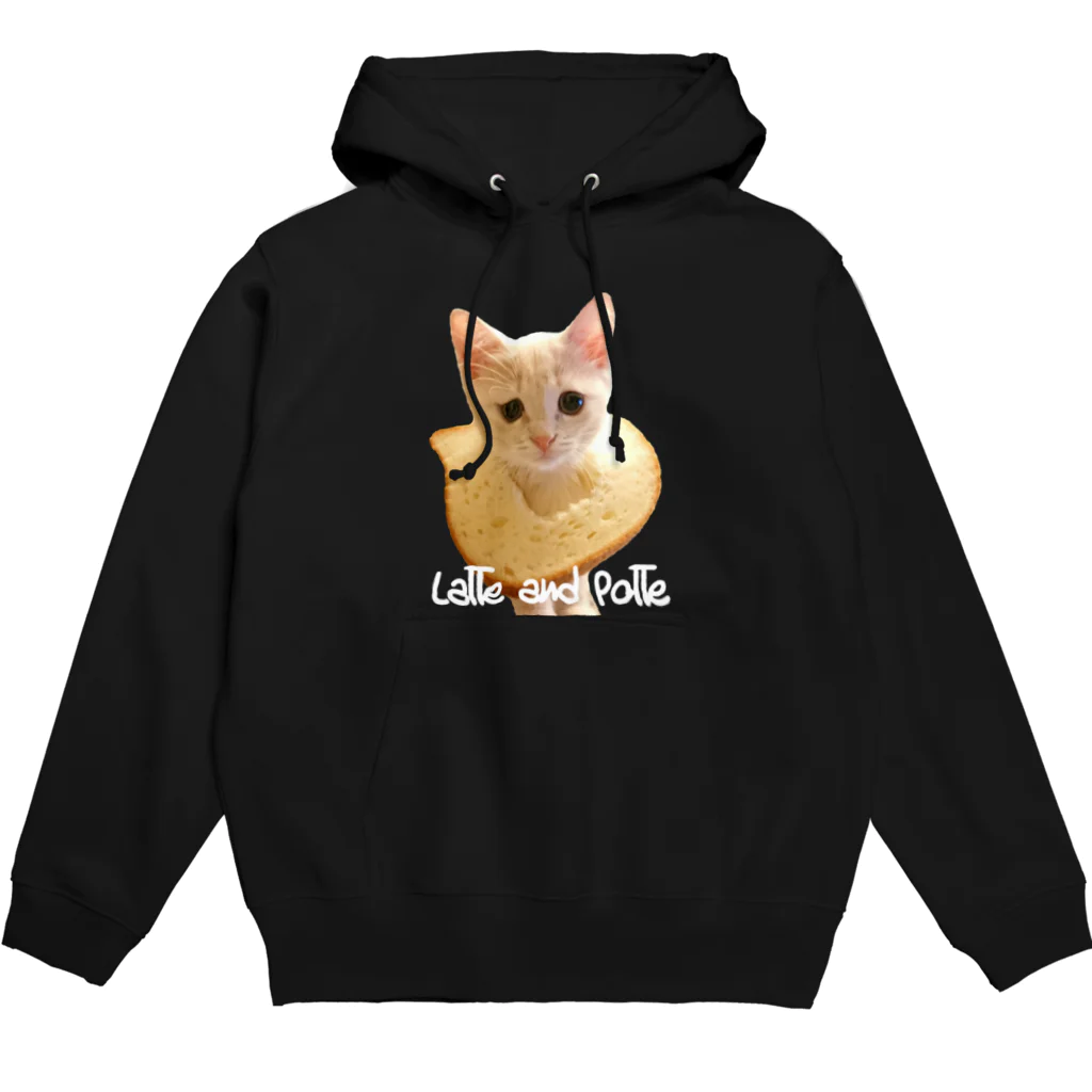 Le Chat Mignonne ル・シャ・ミニョンヌの【パーカー】ポテ子とねこねこ食パンぽかん顔 Hoodie