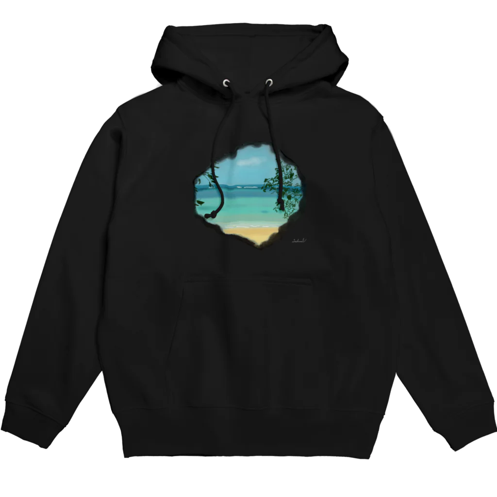 ガジュマルの箱の【洞窟から見た沖縄の海】わたしの心はいつも沖縄 Hoodie