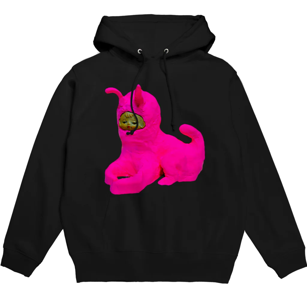 お味噌ちゃん👺LINEスタンプものPink★Cat Hoodie