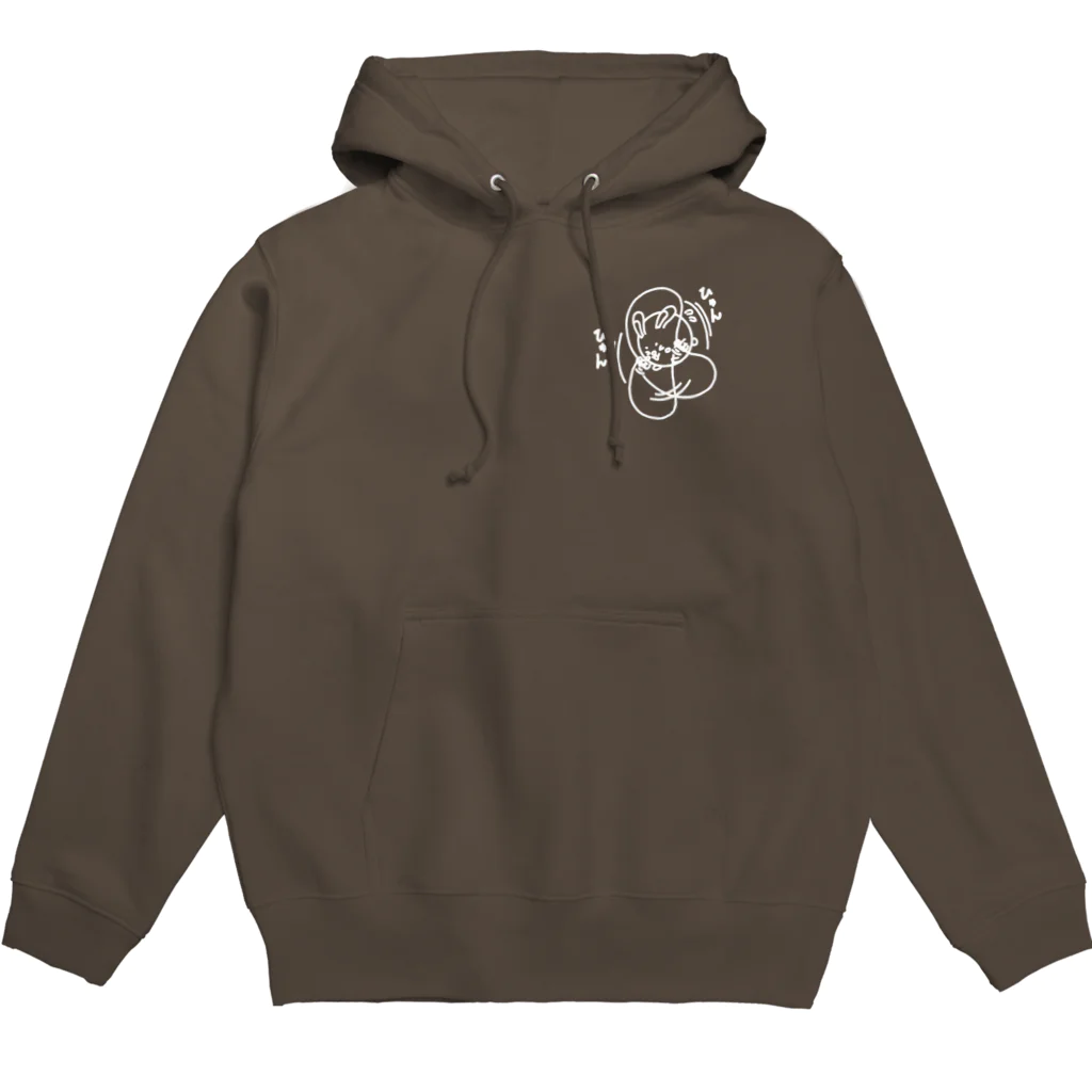 まるコロッ。のウサコロまる・縄跳び（小）（線画：白バージョン） Hoodie