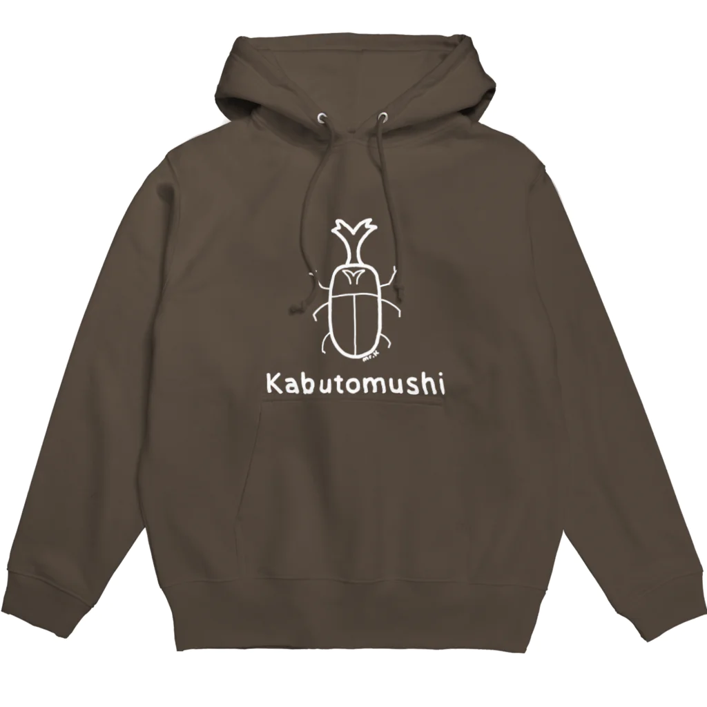 MrKShirtsのKabutomushi (カブトムシ) 白デザイン パーカー