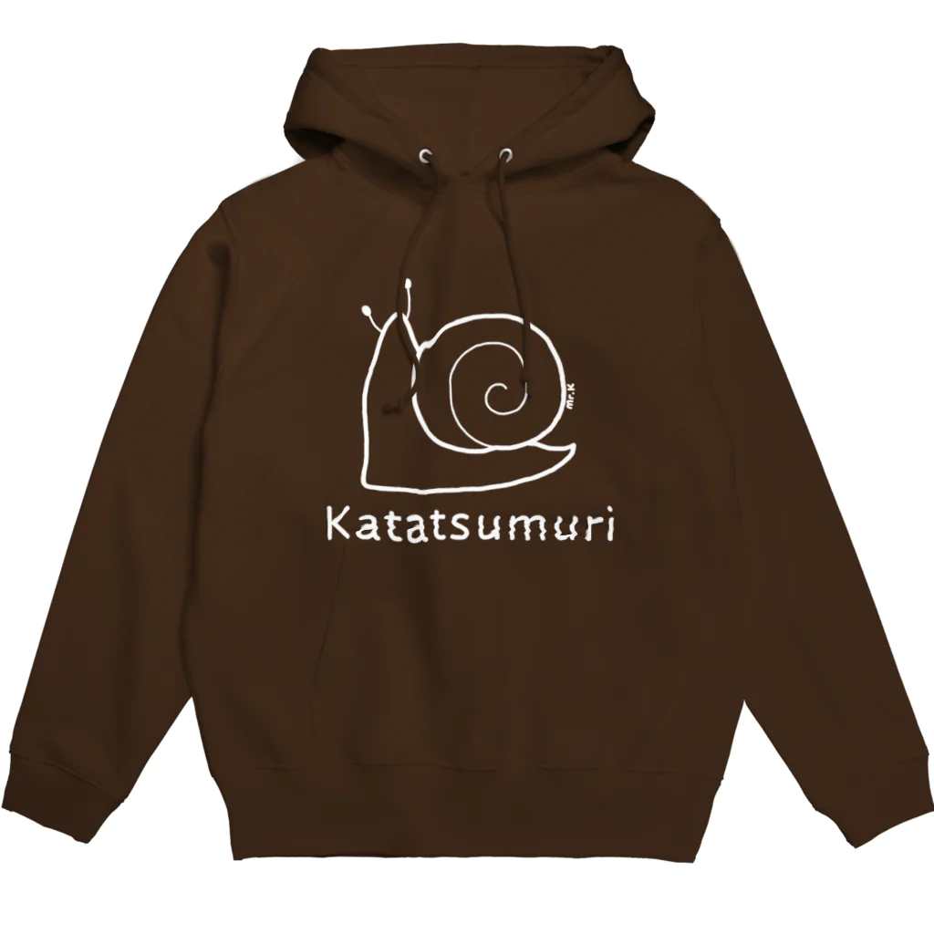 MrKShirtsのKatatsumuri (カタツムリ) 白デザイン パーカー