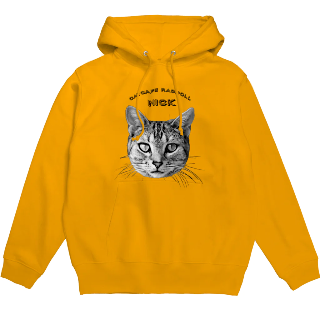 猫カフェラグドール（大阪難波）のニックを応援し隊！モノクロ Hoodie