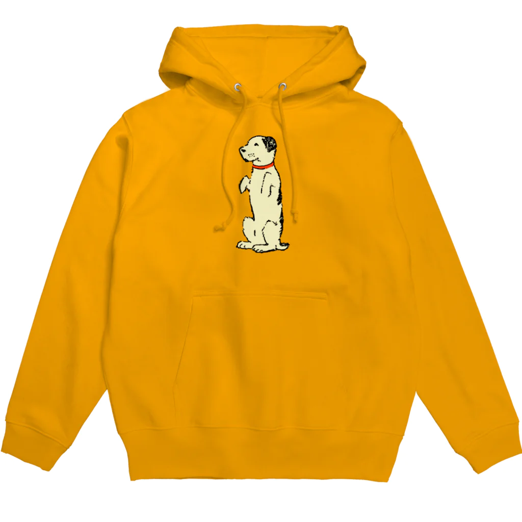 Saza-nami Antique designのたちあがる犬・クリーム色 Hoodie