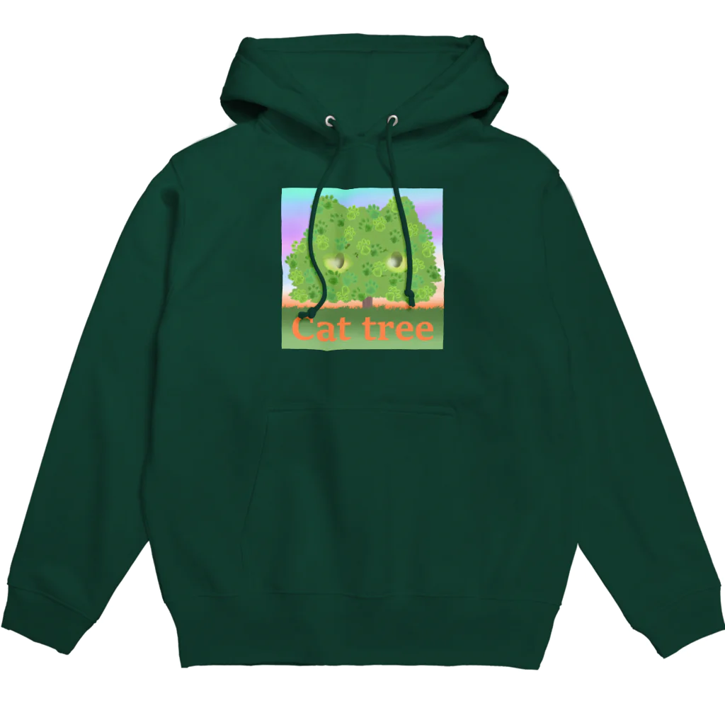 Charamaru MarketのＣＡＴ　ＴＲＥＥ Hoodie